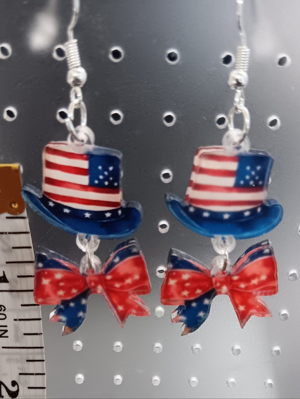 Patriotic Earrings (New) - Picture 2 of 3